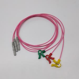 No Sterile 10 leads Gray Din Type Neonate Ecg Cable 3 ft TPU Jacket
