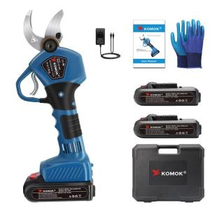 Cheap Cordless Electric Battery Operated Pruning Secateurs Plastic Material Navy Blue Color for sale