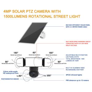 Wireless Solar Floodlight Camera 1500 Lumens 4MP