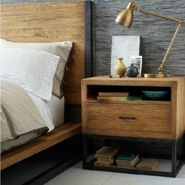 Quality Solid Wood Hotel Bedside Table Nightstand With Drawer And Shelf wholesale