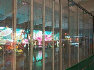 80% Transparency Led Mesh Screen , Transparent Led Curtain Display For Chain Stores
