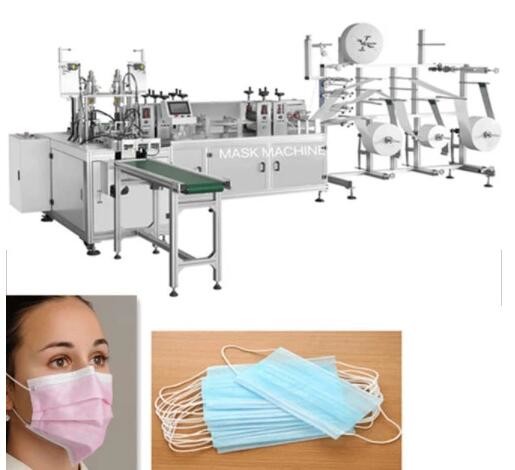 3 Phase 380V Automatic Surgical Face Mask Machine Raw Material Non - Woven