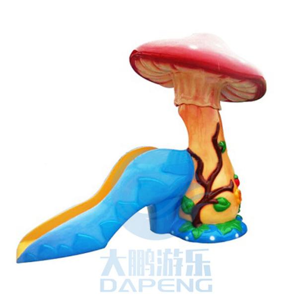 2.6m Height Splash Small Water Slide Fiberglass Mushroom Water Slide For