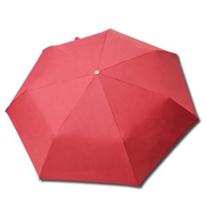 Wooden Handle Three Folding Umbrella 7 Fiberglass Ribs