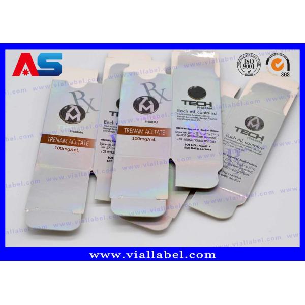 Embossing Foil Laser Hologram Printed 10ml Vial Boxes For Chemical Oil Solution