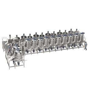 Mirror Polished Liquid Tank Mixer Machine With Programmable Weighting System