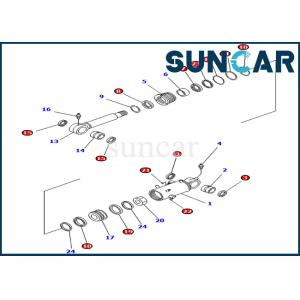 China 707-99-42550 7079942550 Blade Cylinder Oil Seal Kit Repair Kit Fits PC70-8 Komatsu Excavator Inner Parts on sale