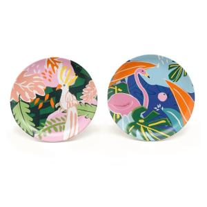 8 Inch Dinnerware Ceramic Colorful Salad Plate For Spring Summer Custom Pottery