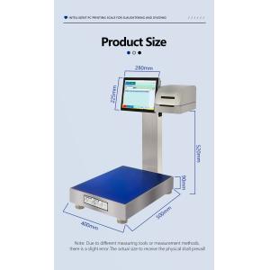 Label Printing Fully Waterproof Smart Scale with Smart Screen and 304 Stainless