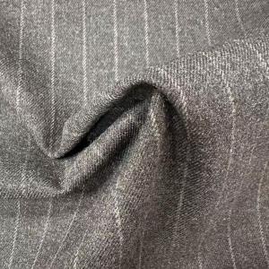 Polyester/Rayon/Spandex Heather Grey Striped Yarn Dyed Fabric for Lady′s Pants,