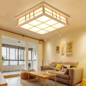 Ceiling Lights Japanese Style Tatami Lamp LED Wooden Ceiling Lighting Dining