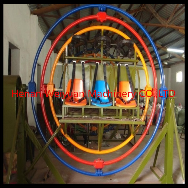 CE certificated 6 seats amusement park rides human gyroscope/3D space ring for