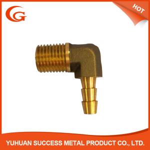 ANSI Hose Barb X NPT Male Brass Elbow For Fuel Pipe