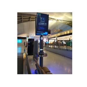 Airport 55 Inch LVDS 8 Bit Digital Signage LCD Display With Phone Charger