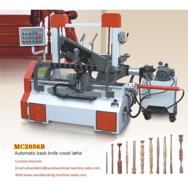 Automatic back knife wood lathe machine for drumsticks baseball bat