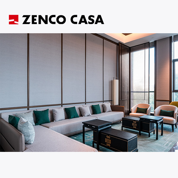 Quality The Hotel Leisure Area Furniture Includes An L-Shaped Sofa, A Coffee Table, And A Seating Area wholesale