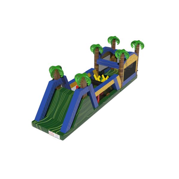 Quality Tropical Inflatable Playground: A Fun Obstacle Track Jungle Palm Tree - Themed wholesale