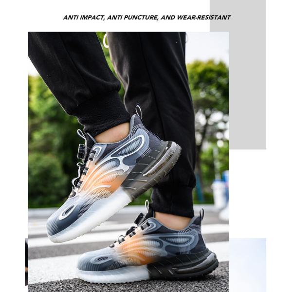 Summer BOA Rotating Button Work Shoes with KPU Flying Knit and Kevlar Anti-stab Safety Features