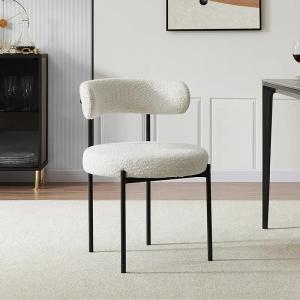 Adjustable Modern Upholstered Dining Chairs White Upholstered Side Chair