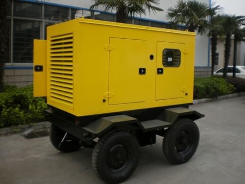 32KW Silent Type Trailer Mounted Diesel Generator Three Phase Four Stroke Diesel