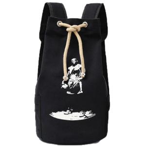 Large Capacity Waterproof Canvas Drawstring Bucket Backpack