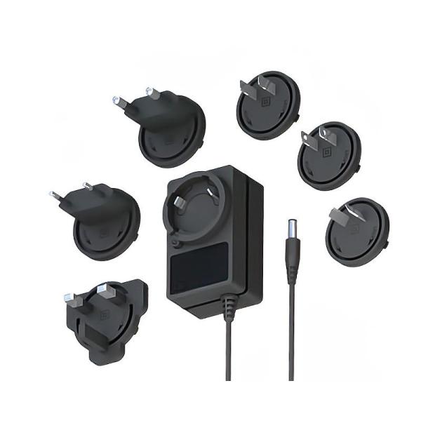 IEC/EN 62368 certified 15W Max Interchangeable Plug 12V 24V 9V AC DC Adapter 5V