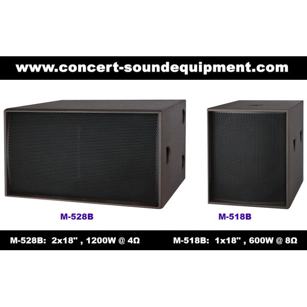 Nightclub Sound Equipment / 2x18" Direct Reflex 4ohm 1200W Subwoofer For Concert , Disco Living Event And Show