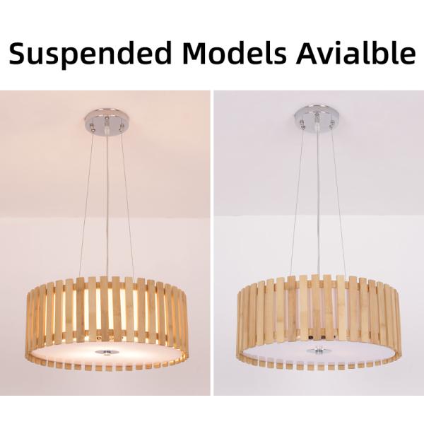 Modern Natural Wooden Ceiling Lamp for Bedroom Rubber Round Wooden ceiling lamp(WH-WA-48)