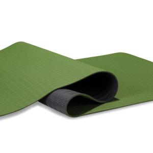 China Dark Green TPE Yoga Mat Standard Thickness 4mm / 6mm Anti Slip Surface on sale