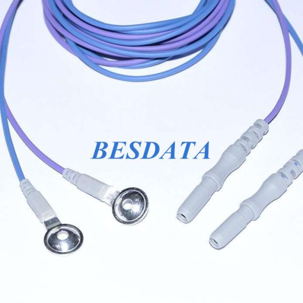 Quality Quality 10 mm Cup Diameter Metal Plate Suitable EEG Electrodes For Medical EEG Measurements wholesale