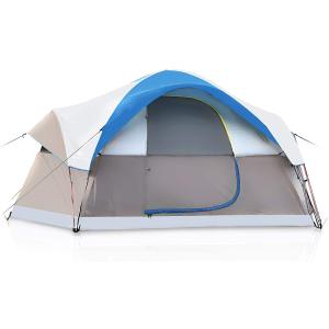 China 6 Person Dome Camping Tent With 190T Silver Plasters Rainfly on sale