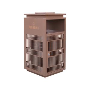 Rectangle Shape Bright Stainless Steel Trash Bins For Outdoor Settings