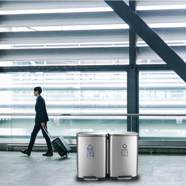 Quality Scratch Proof 26.4 Gallon 2 Compartment Trash Can wholesale