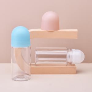Empty Custom 50ML Roll On Deodorant Container Clear PET