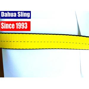 Yellow Polyester Lifting Slings For Lifting Equipment Width 25mm