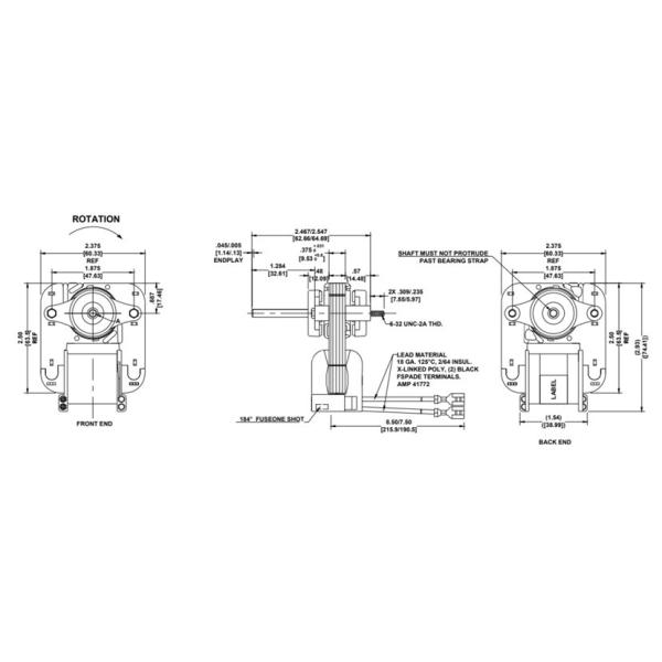 17W 0.16A 240VAC C Frame Fan Motor Shaded Pole Motor Fan AC Single Phase