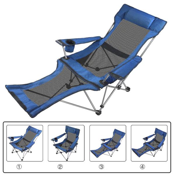 Aluminium Outdoor Folding Camping Chair Portable and Adjustable Moon Beach Lounger Chair