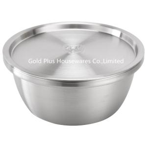 China Functional 18cm Diameter Stainless Steel Basin Bowl With Lid on sale