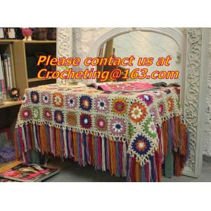 rustic handmade knitted crochet towel blanket carpet tablecrochet blanket sofa