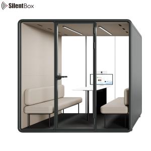 Modular Private Meeting Pod with 4 Person Capacity and 2300x1785x2338mm Size for