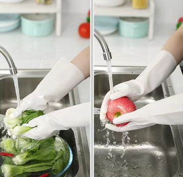13 Mil Nitrile Dishwashing Gloves Restaurant Cleaning Durable White Nitrile Glove