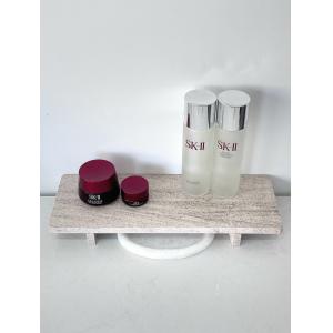 Mocha Grey Marble Tray | Luxury Natural Stone Serving Piece | Modern Centerpiece