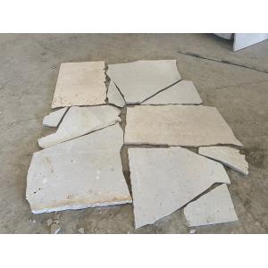 Beige Limestone Honed Random Flagstone Walkway,Crazy Stone Patios,Irregular