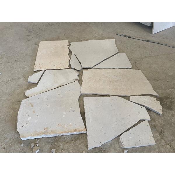 Beige Limestone Honed Random Flagstone Walkway,Crazy Stone Patios,Irregular