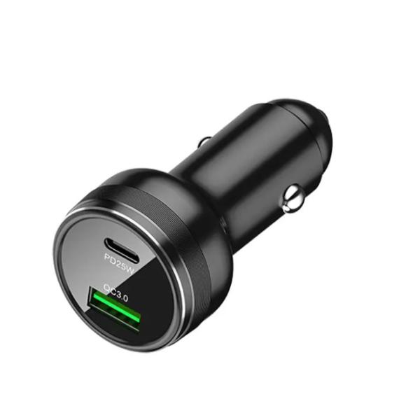 Quality 2 Ports 45W Dual  Type C USB Car Charger Fast Charging  Power Adapter wholesale