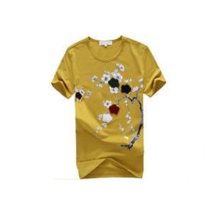 Summer Slim Fit Printed T - Shirts With Pattern / Custom Casual White Tee Shirt