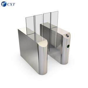 China Glass Sliding Turnstile with Tempered Glass and Stainless Steel for Sliding Operation Mode and RS485 TCP/IP Interfaces on sale