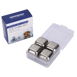 Ice Cube Silver Mirror Polishing Metal Wine Cooler 27MM