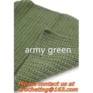 rustic handmade knitted crochet towel blanket carpet tablecrochet blanket sofa