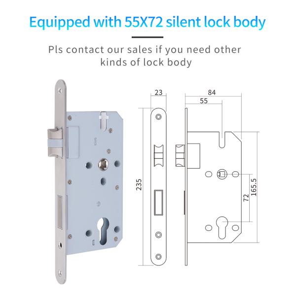 Hot Selling Indoor Smart Fingerprint Door Lock With Silent Lock Body Keyless Entry Home with Your Smartphone